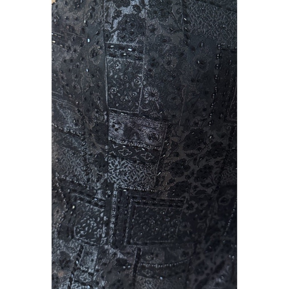 Y2K Mieka Boutique Beaded Floral Embroidered Light Black Size 8 Fairy Goth‎ - Picture 5 of 7